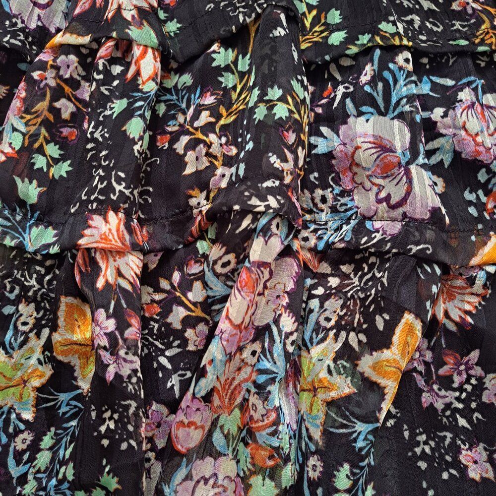 Free People Closer To The Heart Tiered Floral Women's Dress Coquet Boho Multi L - Picture 9 of 9